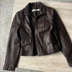Brown Leather Jacket / Kenneth Cole